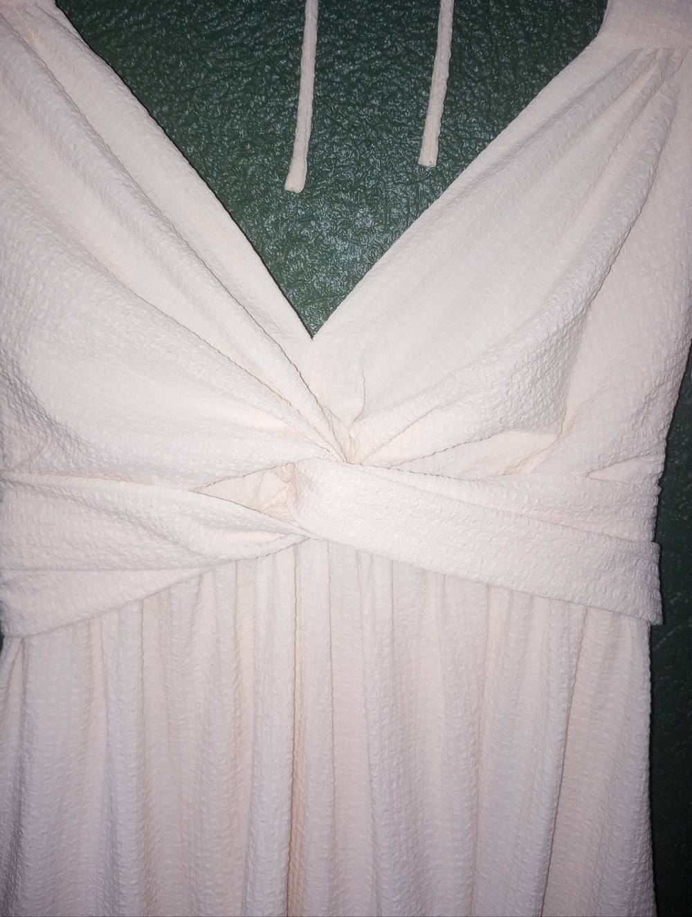 ASTR The Label Puff Sleeve Backless Blush Cream Maxi Dress Tie Back M - Picture 6 of 16